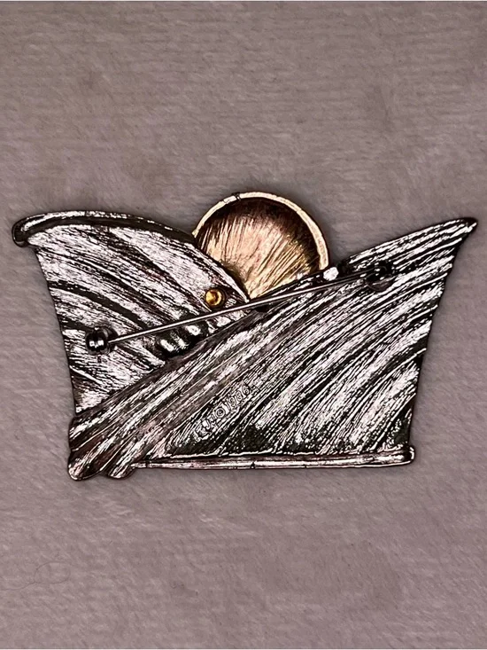 JJ 1986 Art Deco-Style Flapper Lady Brooch - Picture 3 of 4